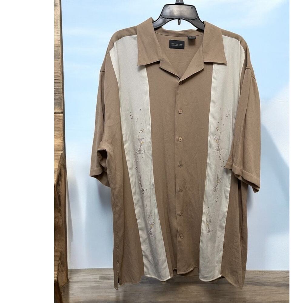 Alexander Lloyd Shirt Music Button down Musical Notes Artsy Martini's 2XLT Party